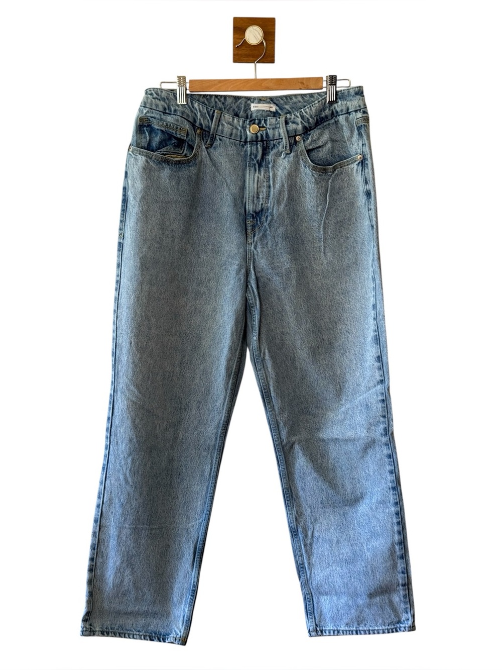 Good American Classic High-Waist Light Wash Jeans 10/30